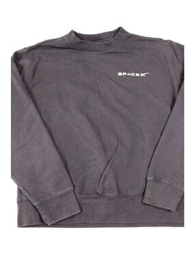 SpaceX Black Crewneck Sweatshirt Small With Logo Front & Back